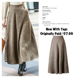 Full Skirt With Side Button